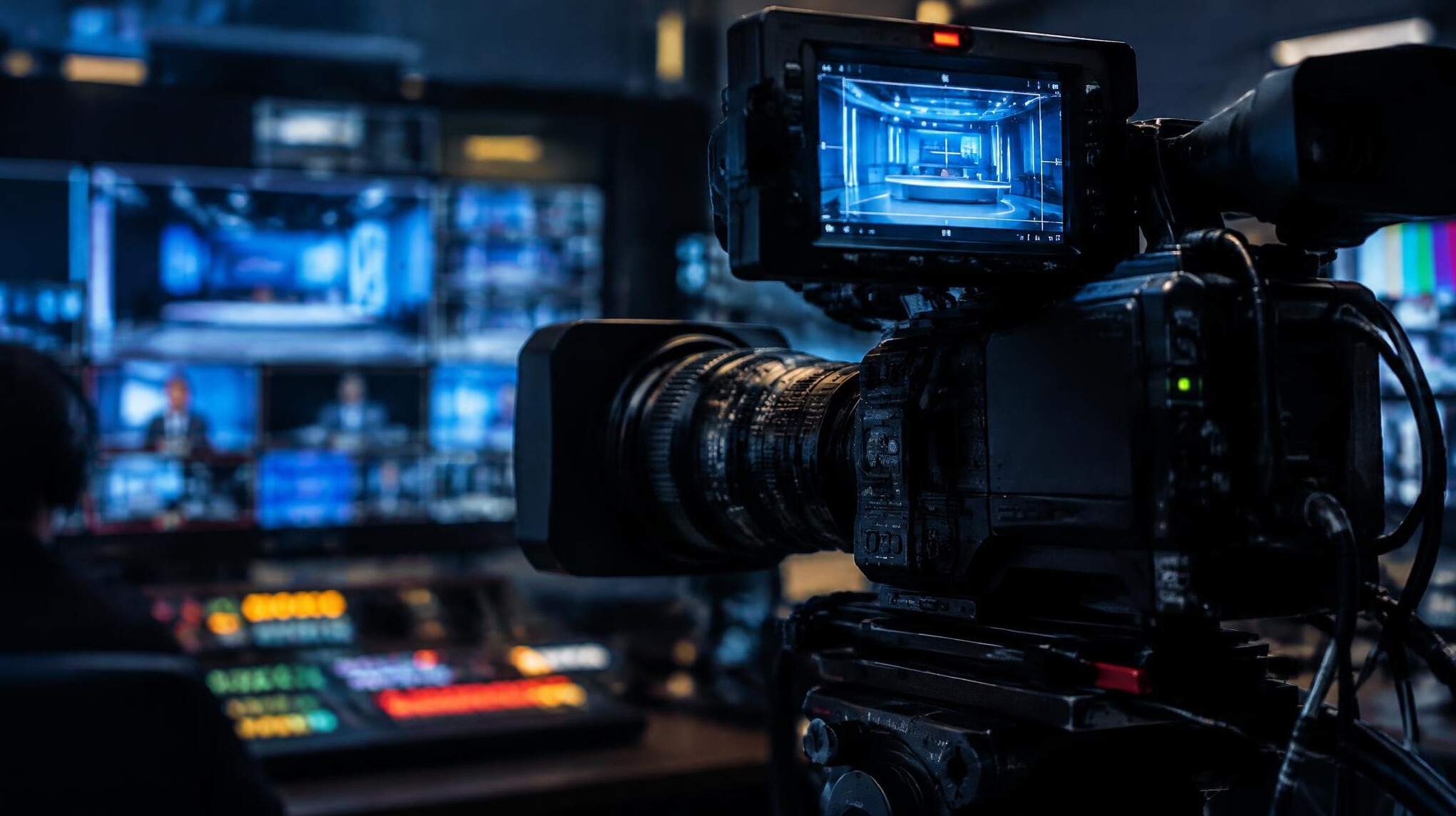 Camera and lighting equipment close up